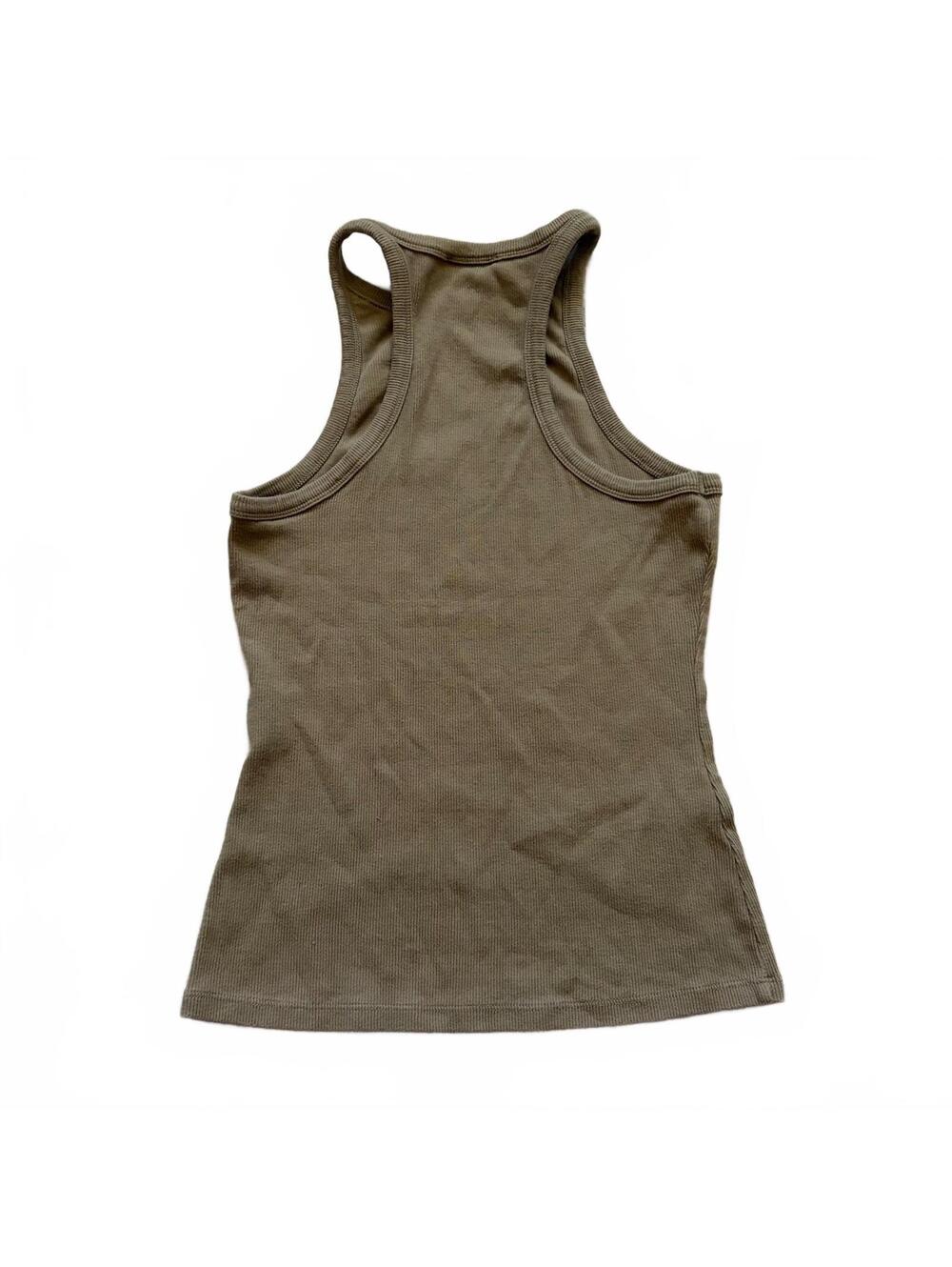 Sezane Marcelo Ribbed Tank Top Racerback Organic Cotton Women's Size Small - Picture 2 of 4